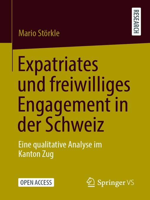 Title details for Expatriates und freiwilliges Engagement in der Schweiz by Mario Störkle - Available